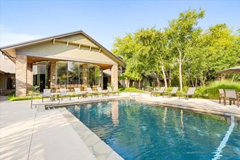 Pool in the backyard